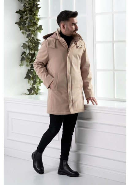 Kapşonlu Kışlık Uzun Şişme Erkek Mont fırsatları