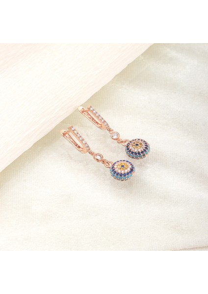 925 Ayar Gümüş Sallantılı Nazar Küpe