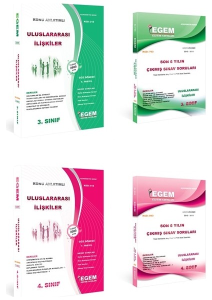 AÖF Uluslararası İlişkiler 3 ve 4. Sınıf 5 ve 7 Dönem Konu Anlatımlı Soru Bankası + Çıkmış
