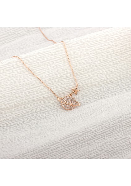 925 Ayar Gümüş Gezegen Kolye