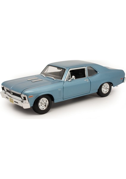 1/18 1970 Model Chevrolet Nova Ss Mavi