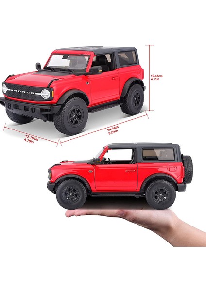 1/18 2021 Model Ford Bronco Wildtrak Kırmızı