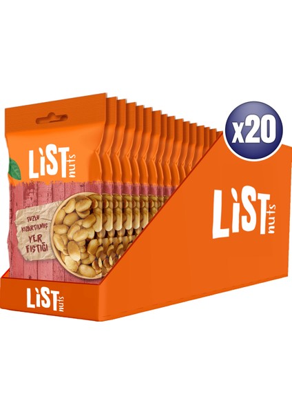 List Nuts Kızarmış Yer Fıstığı 20 x 40 G