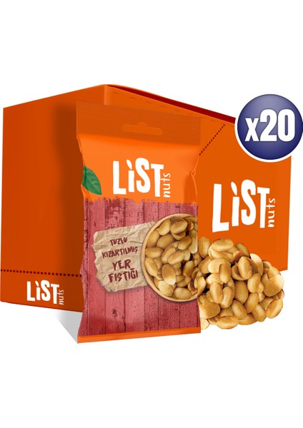 List Nuts Kızarmış Yer Fıstığı 20 x 40 G