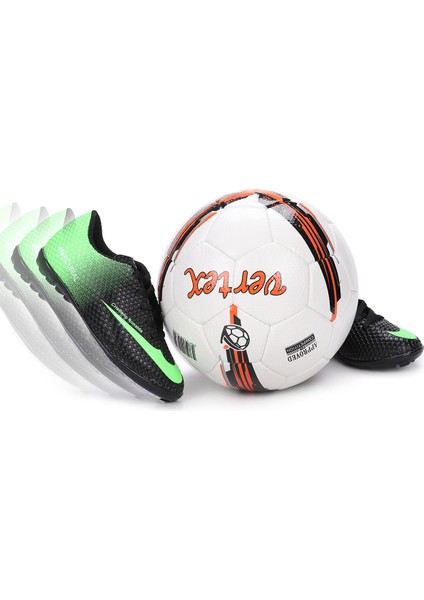 401 Hf Halısaha Erkek Çocuk Futbol Spor Ayakkabı Siyah - Yeşil