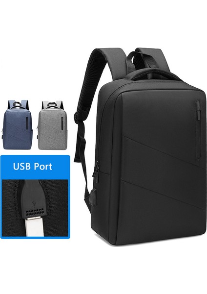 Moda Seyahat Sırt Çantası, 15.6 Inç Dizüstü Bilgisayar Sırt Çantası, Okul Çantası, Iş Çantası, USB Şarj Portlu Erkek Su Geçirmez Iş Çantası indirimleri