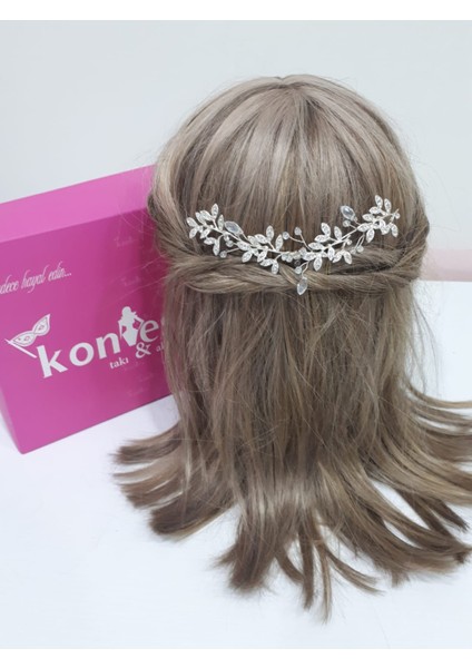 Gümüş Rengi Saç Aksesuarı