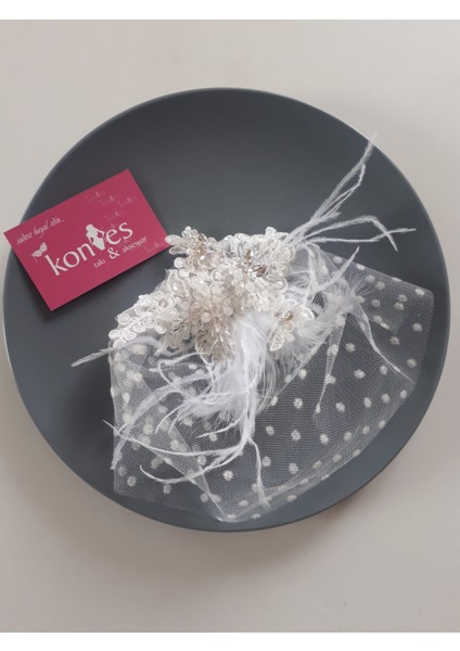 Vualet Nikah Şapkası Saç Aksesuarı