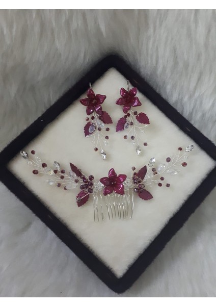 Tacı Saç Aksesuarı ve Küpesi