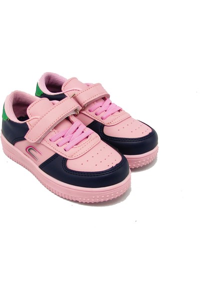 ARSLN-A20221P Pembe Lacivert Unisex Cırtlı Lastik Bağlı Spor