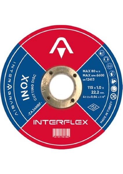 Interflex Inox Kesici Taş 115X1