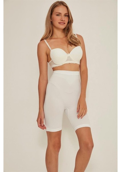 Beyaz Emay 3005 Soft Uzun Paça Boxer modelleri