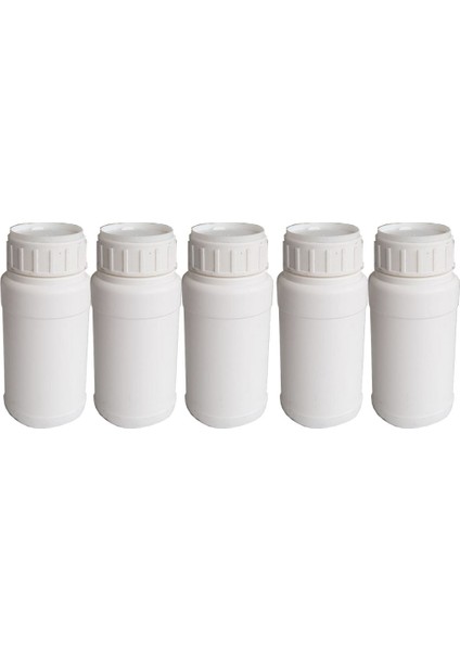 250 ml Boş Polietilen Şişe + Kapak 5 Adet Set