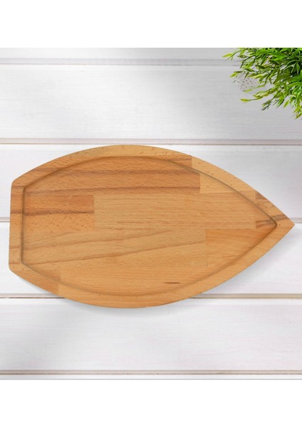 Gift Kayık Tasarımlı Doğal Masif Ahşap Yemek Sunum Tabağı fiyatları