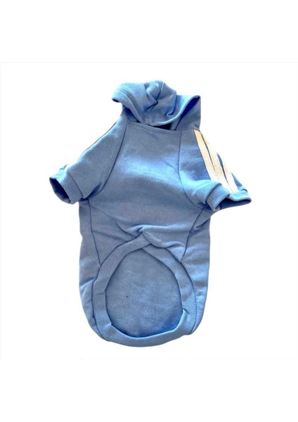 Bebek Mavisi Duo Adidog Kapşonlu Köpek Sweatshirt Köpek Kazağı