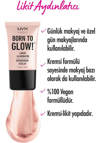 NYX Professional Makeup BORN TO GLOW LIQUID ILLUMINATOR - SUNBEAM