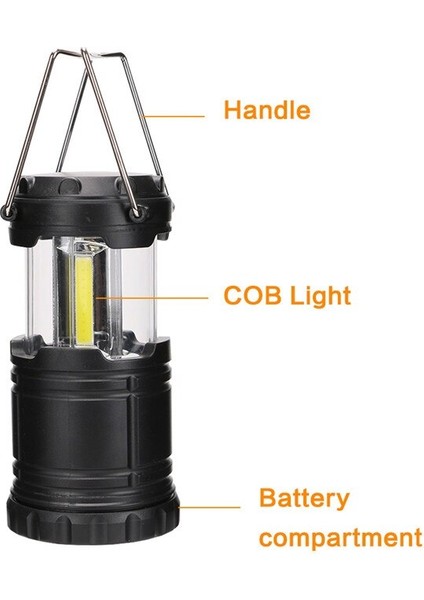 Enjoy Outdoor Mini Cob Çadır Lambası LED Taşınabilir Fener (Yurt Dışından)