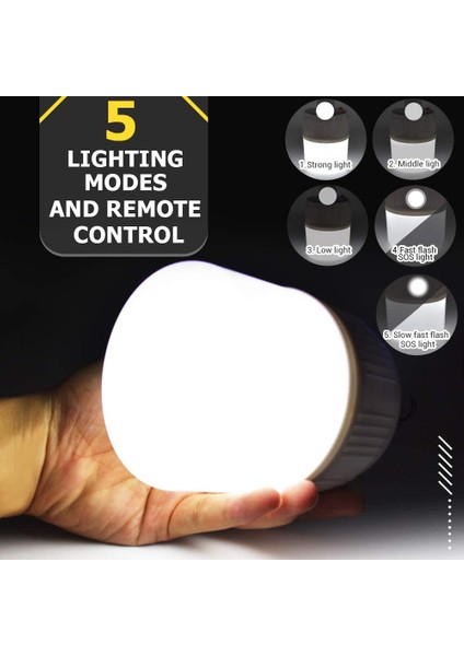 Solar Bahçe Gece Lambası USB Şarj Edilebilir Kamp Lambası (Yurt Dışından) modelleri