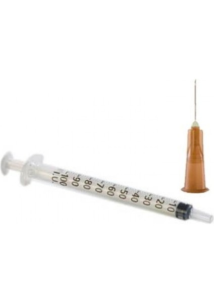 1cc Insülin Enjektörü Ayset 70575 100U 3p 26G Kahverengi