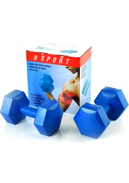 Yüksek Kalite Içi Demir Tozu Dambıl Ağırlık Seti 2x1 kg Dumbell Set