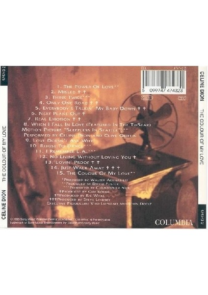 Celine Dion – The Colour Of My Love CD