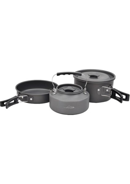 Üçü Bir Arada Tencere Tava Çaydanlık