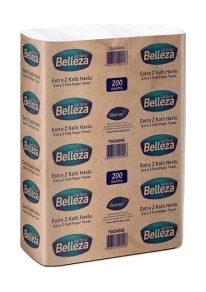 Extra Z Katlı Kağıt Havlu 20 x 24 cm 200'LÜ 12'li Paket