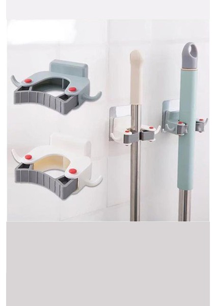 Çok Amaçlı Mop Fırça Askı Aparatı (3 Lu Paket)