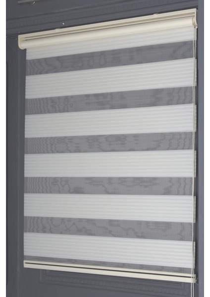 Clarıss Home Pliseli Beyaz Zebra Stor Perde