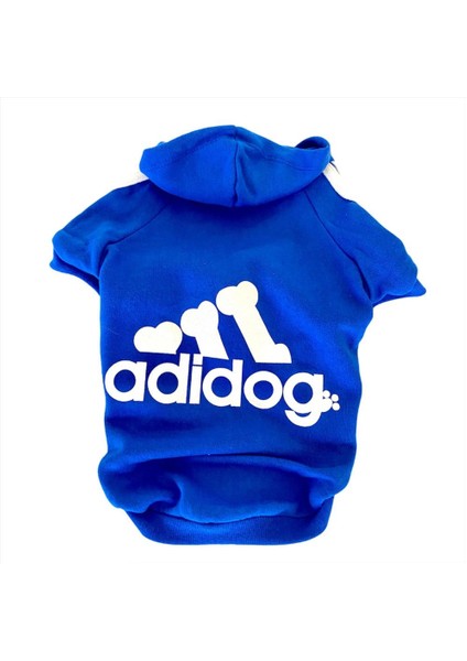Saks Mavi Adidog Kapşonlu Duo Köpek Sweatshirt Köpek Kazağı S fiyatları
