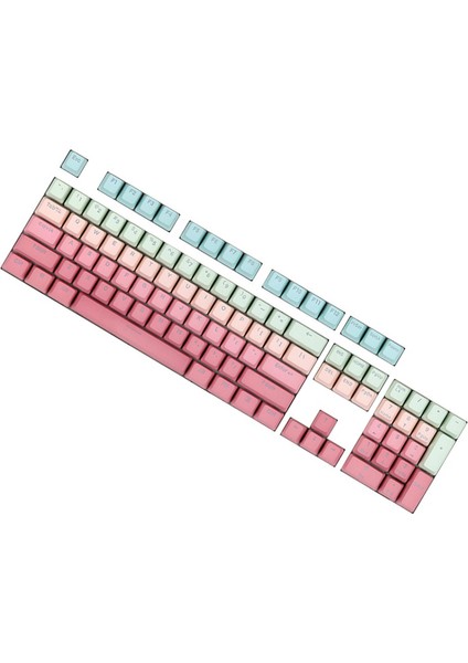 Dıy Dekoratif Pbt 104 Tuşları Keycaps Için 68 Mekanik Klavye Nefis Üst Basılı (Yurt Dışından)