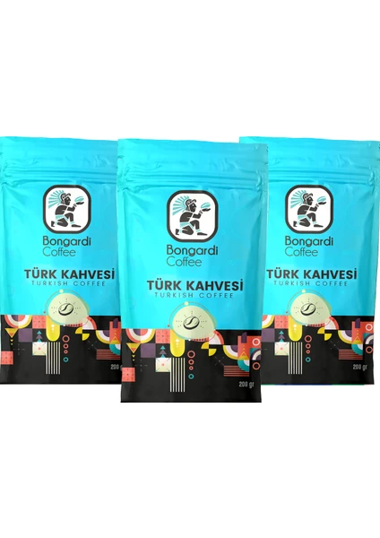 Bongardi Coffee Türk Kahvesi Orta Kavrulmuş 3'lü 250 gr