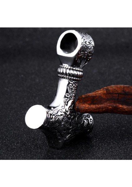 Daisyshop Paslanmaz Titanyum Alaşım Çelik Iskandinav Thor Kolye