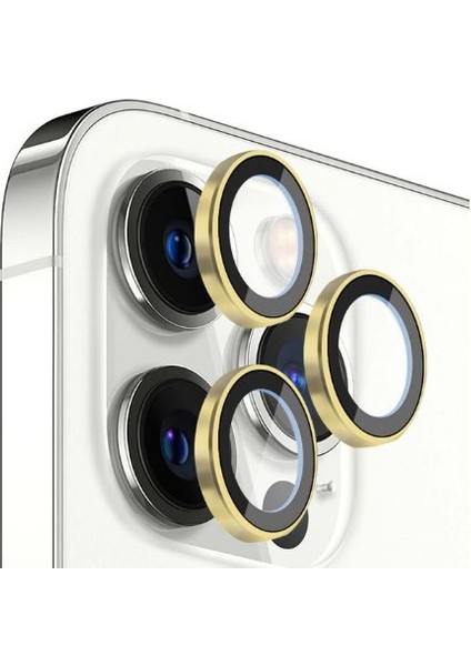 Apple Iphone 13 Pro Max Uyumlu Camera Lens Screen Protector Gold