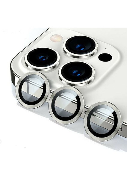 Apple Iphone 13 Pro Max Uyumlu Camera Lens Screen Protector Gümüş