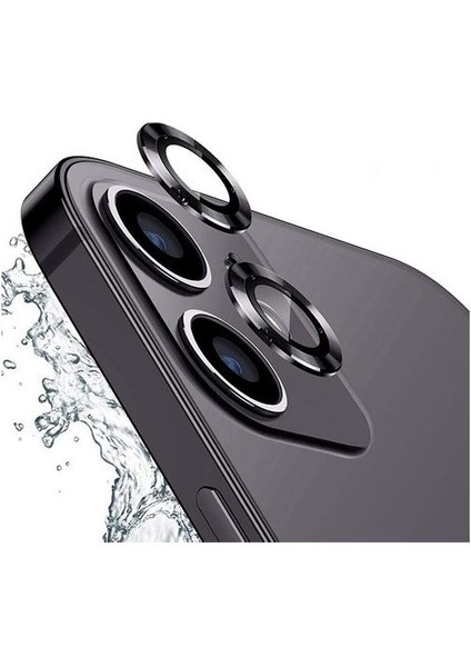 Apple Iphone 12 Uyumlu Camera Lens Screen Protector Siyah