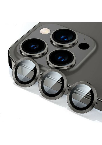Apple Iphone 12 Pro Uyumlu Camera Lens Screen Protector Siyah
