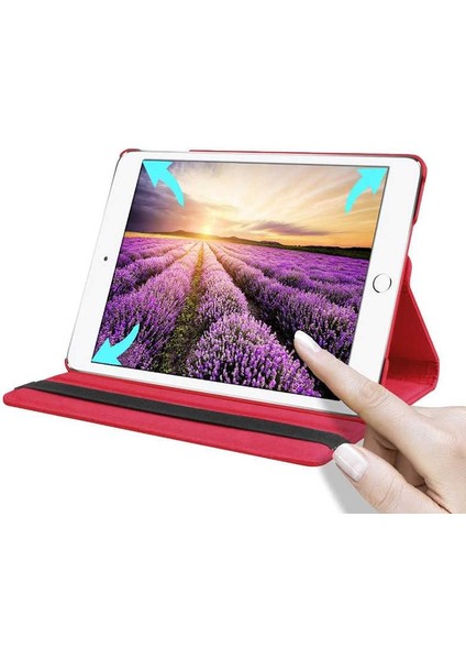 Apple iPad 10.2" Inç 2021 9.nesil Fuchsia Dönebilen Standlı Kılıf - Pembe