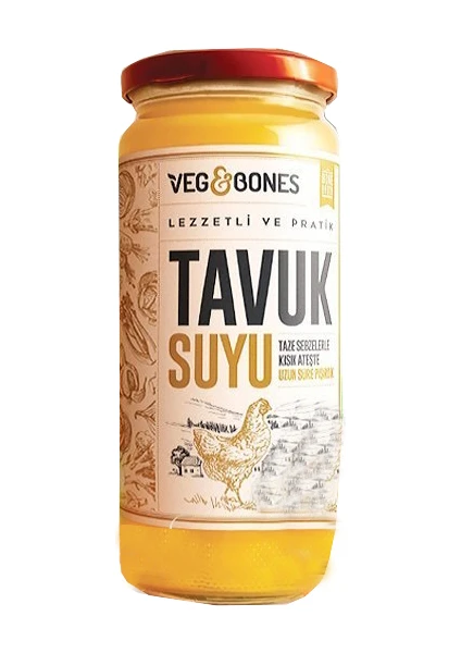 Veg&bones Tavuk Suyu 480 ml Cam Kavanoz