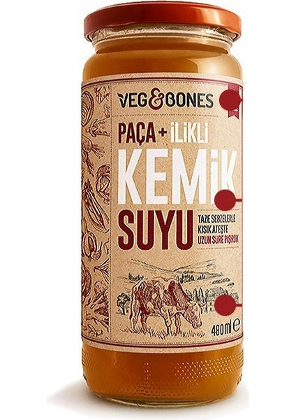 Paça Ilikli Kemik Suyu 480 ml Cam Kavanoz