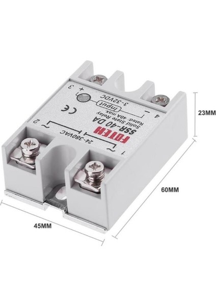 SSR-40DA (40A) Solid State Röle (Geliştirme Kartlarıyla Uyumlu)