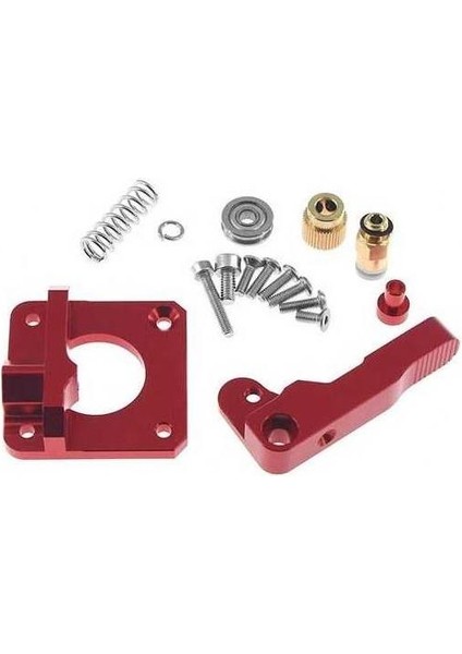 MK8 Alüminyum Kırmızı Extruder 1.75mm(Sol)