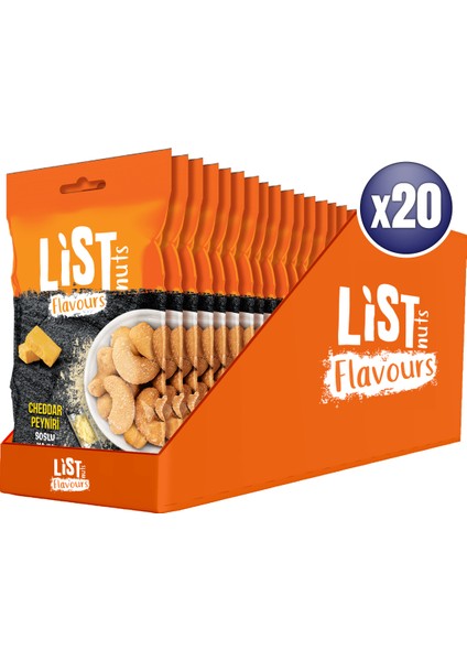 Cheddar Soslu Kaju 20 x 30 gr