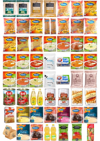 Ramazan Paketi Kumanya Ezrak Gıda Yardım Kolisi 58 Parça 43 nolu Paket
