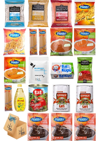 Ramazan Paketi Kumanya Ezrak Gıda Yardım Kolisi 21 Parça 58 nolu Paket