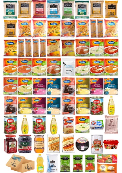 Ramazan Paketi Kumanya Ezrak Gıda Yardım Kolisi 74 Parça 61 nolu Paket