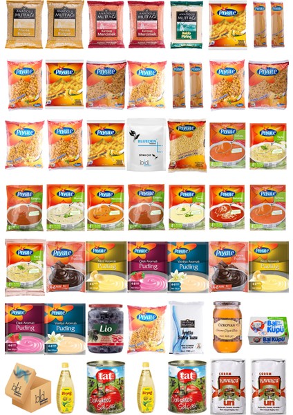 Ramazan Paketi Kumanya Ezrak Gıda Yardım Kolisi 50 Parça 44 nolu Paket