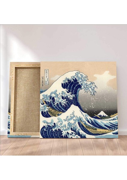 Hokusai Kanagawa'da Büyük Dalga (Kare) Kanvas Tablo fiyatları