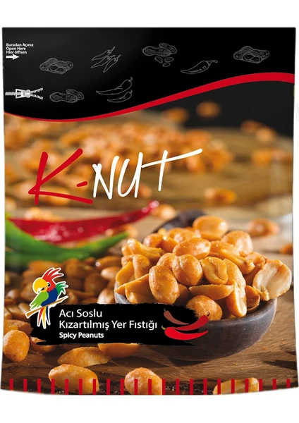 Kuruyemiş K-nut Acı Soslu Kızartılmış Yer Fıstığı 10 x 50 gram