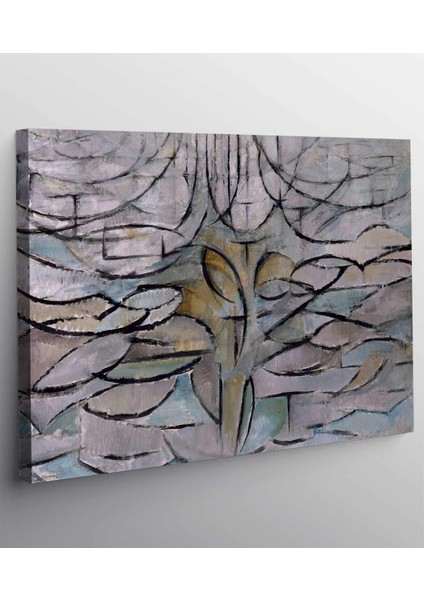Mondrian Piet Çiçek Açan Elma Ağacı Kanvas Tablo